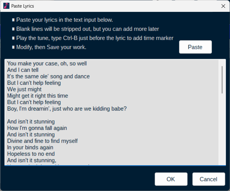 Triggerbot lyric sheet paste lyrics